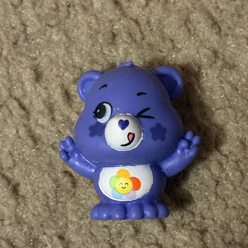 NWOT purple care bear squishy toy